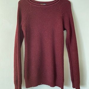 Maroon waffle sweater